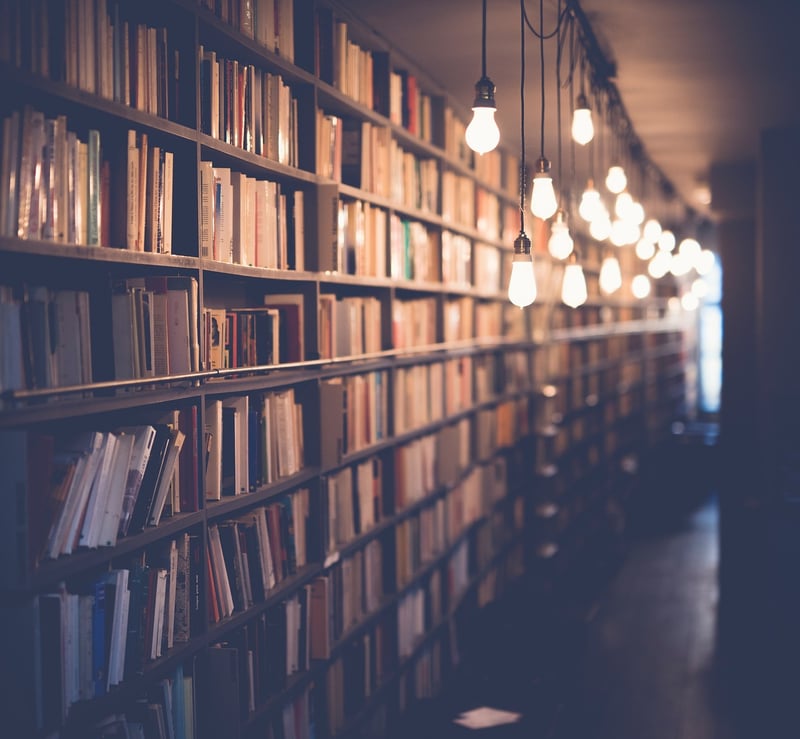 Books in a library